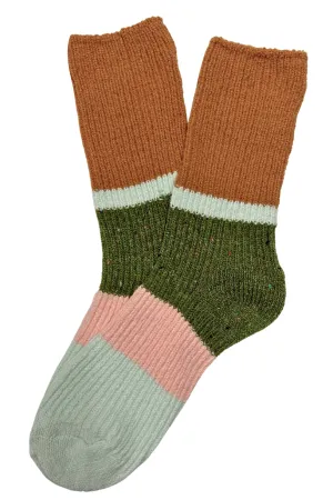 Maison Franc Wool Socks Brown